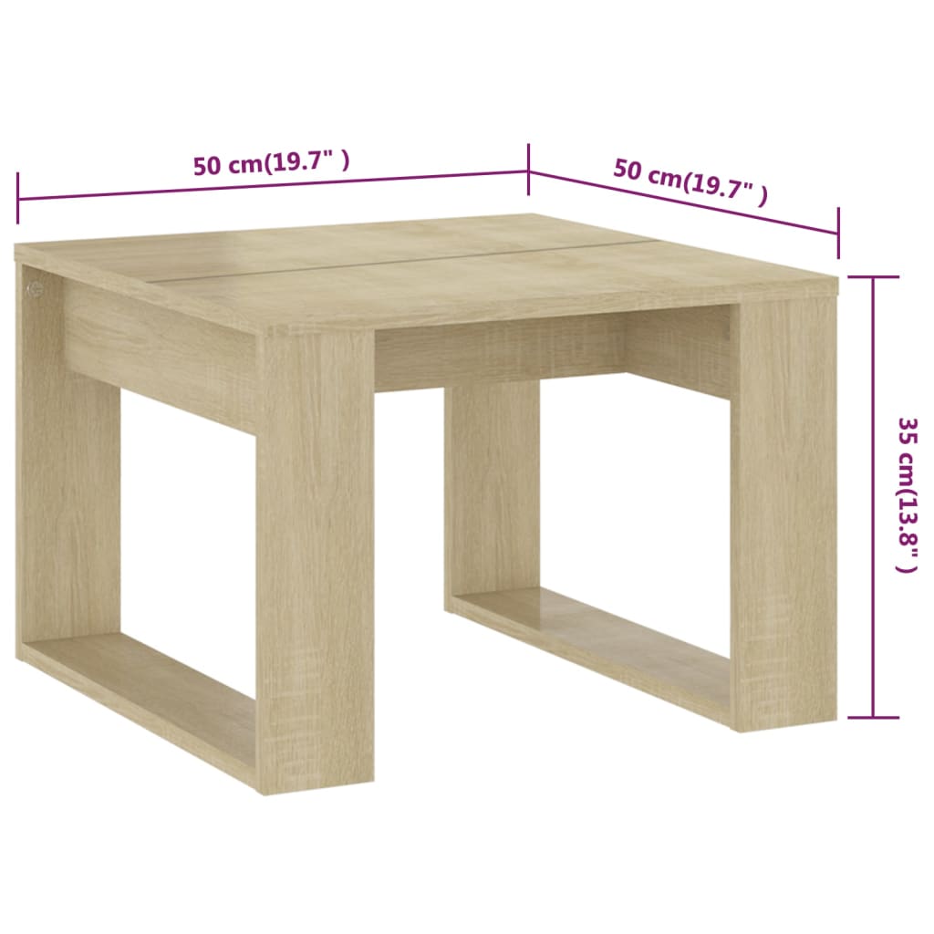 Table d'appoint Chêne sonoma 50x50x35 cm Bois d’ingénierie - XIOS