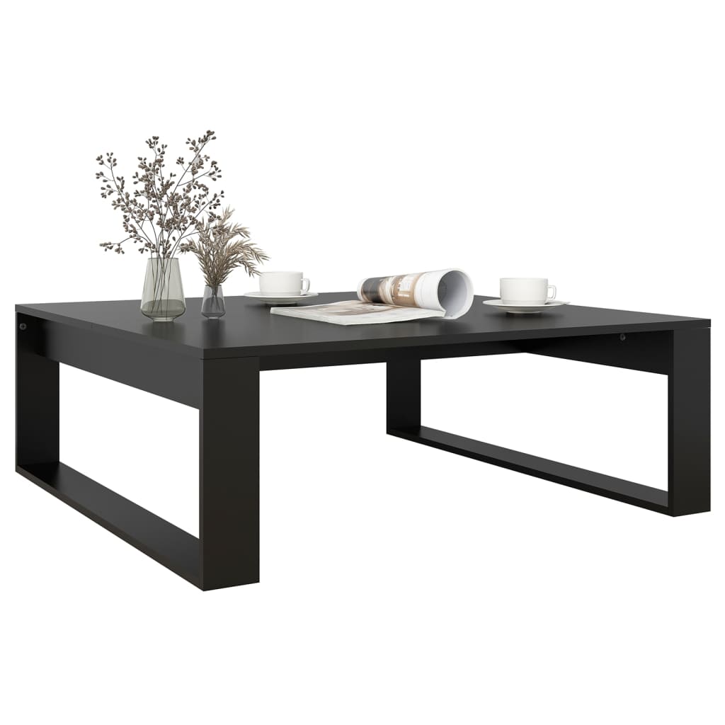 Table basse Noir 100x100x35 cm Bois d’ingénierie - XIOS
