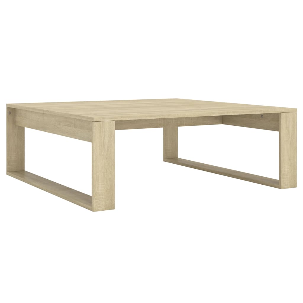 Table basse Chêne sonoma 100x100x35 cm Bois d'ingénierie - XIOS