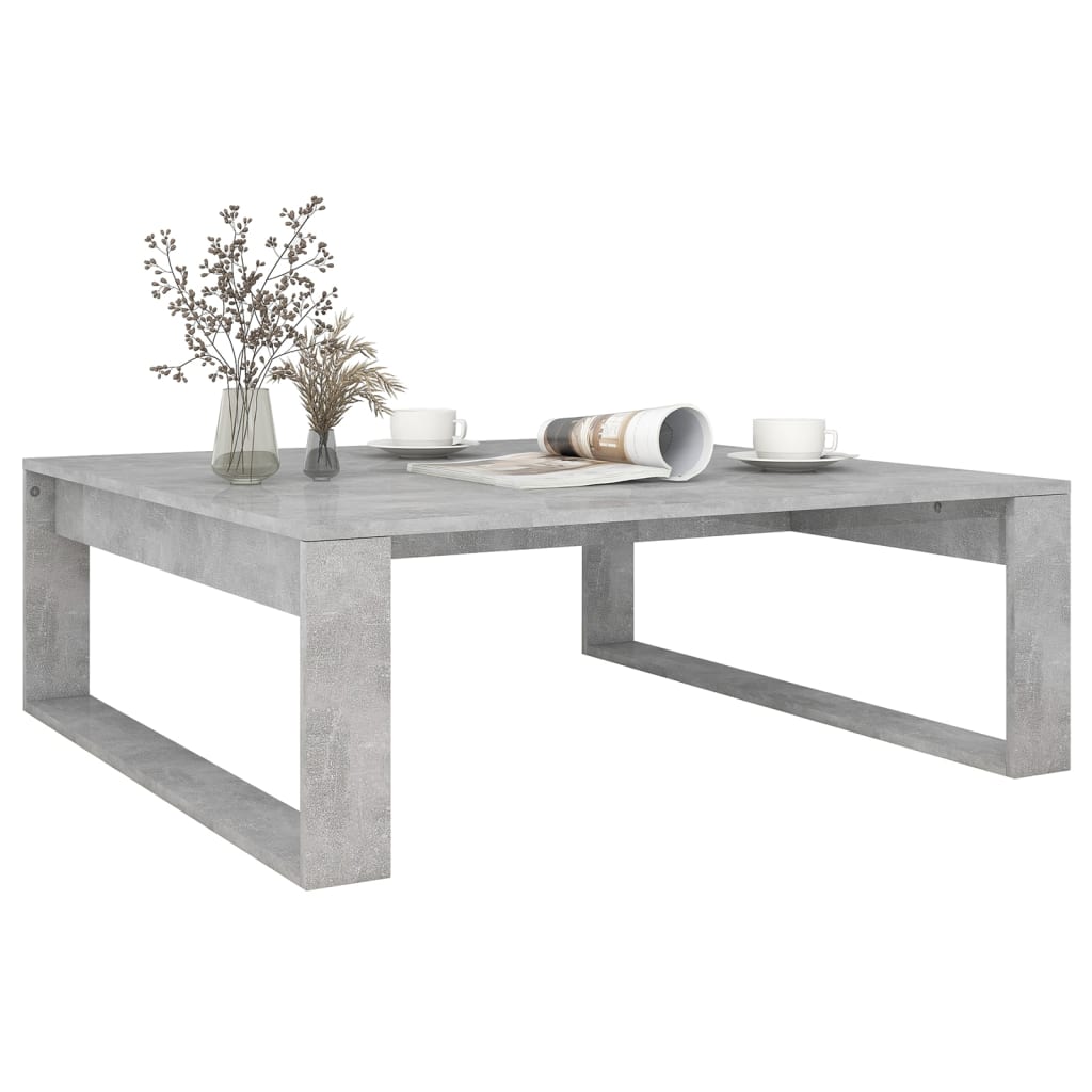 Table basse Gris béton 100x100x35 cm Bois d'ingénierie - XIOS