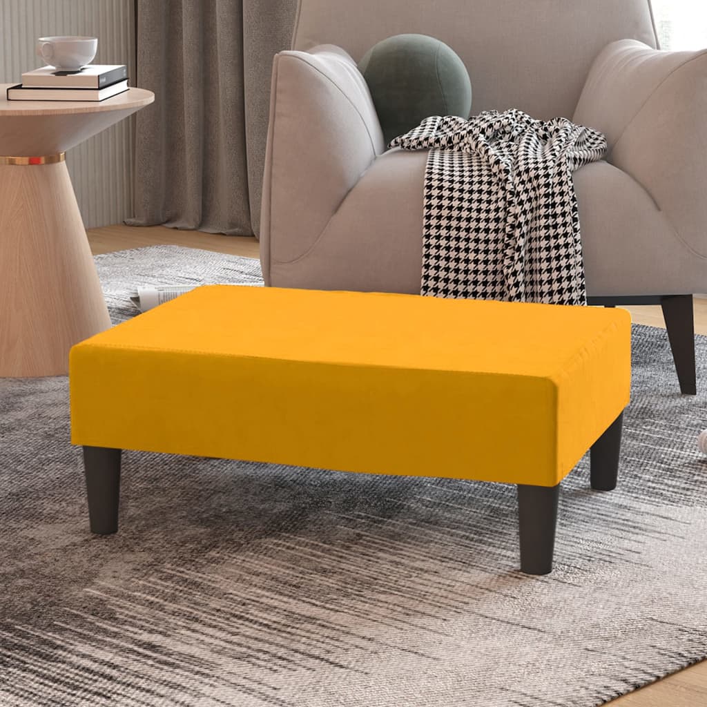 Repose-pied Jaune 78x56x32 cm Velours - XIOS