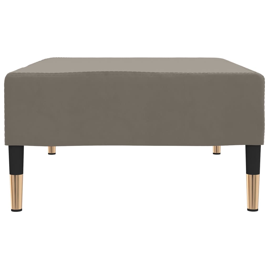 Repose-pied Gris clair 78x56x32 cm Velours - XIOS