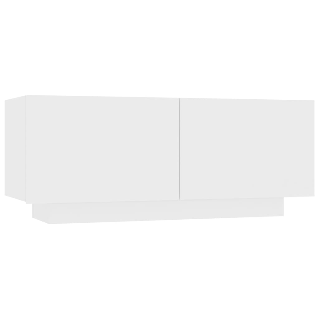 Table de chevet blanc 100x35x40 cm bois d'ingénierie - XIOS