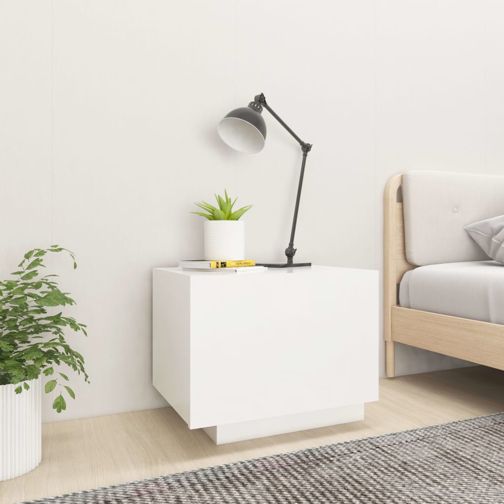 Table de chevet blanc 100x35x40 cm bois d'ingénierie - XIOS