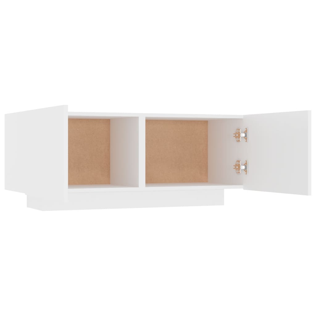 Table de chevet blanc 100x35x40 cm bois d'ingénierie - XIOS