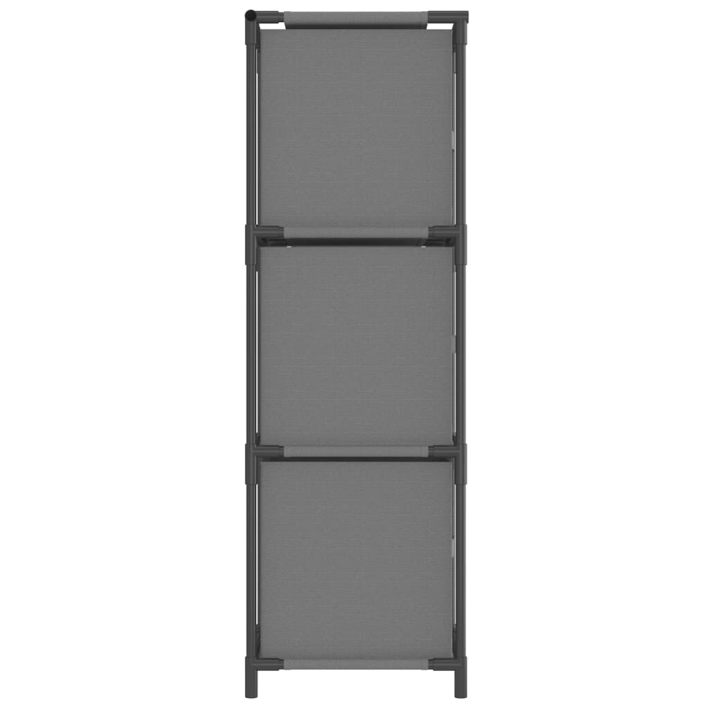 Armoire de rangement 3 tiroirs en tissu Gris 34x34x101 cm Acier - XIOS