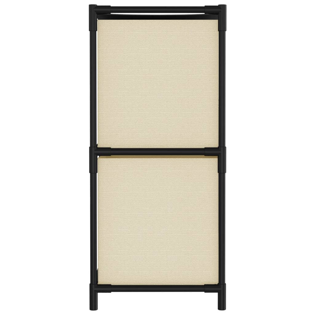 Armoire de rangement 4 paniers en tissu Crème 63x30x71 cm Acier - XIOS