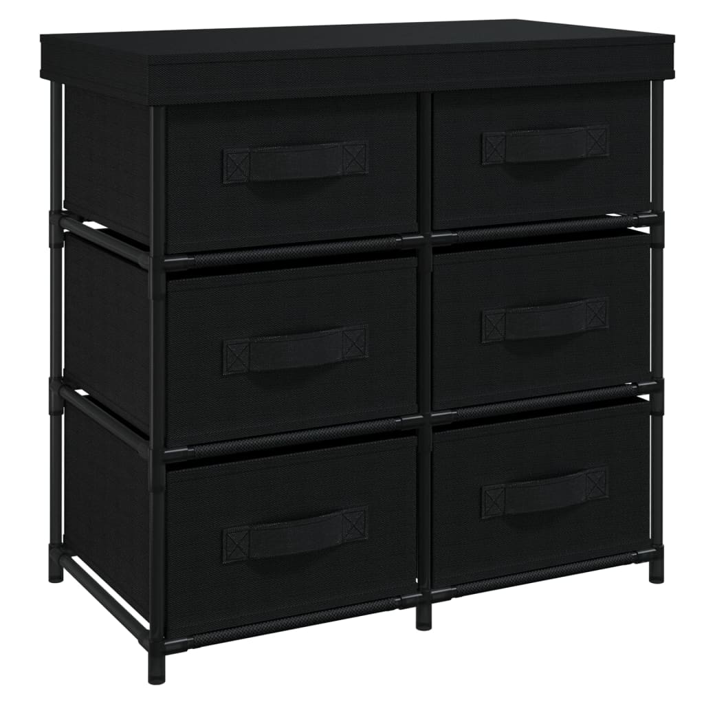 Armoire de rangement avec 6 tiroirs 55x29x55 cm Noir Acier - XIOS