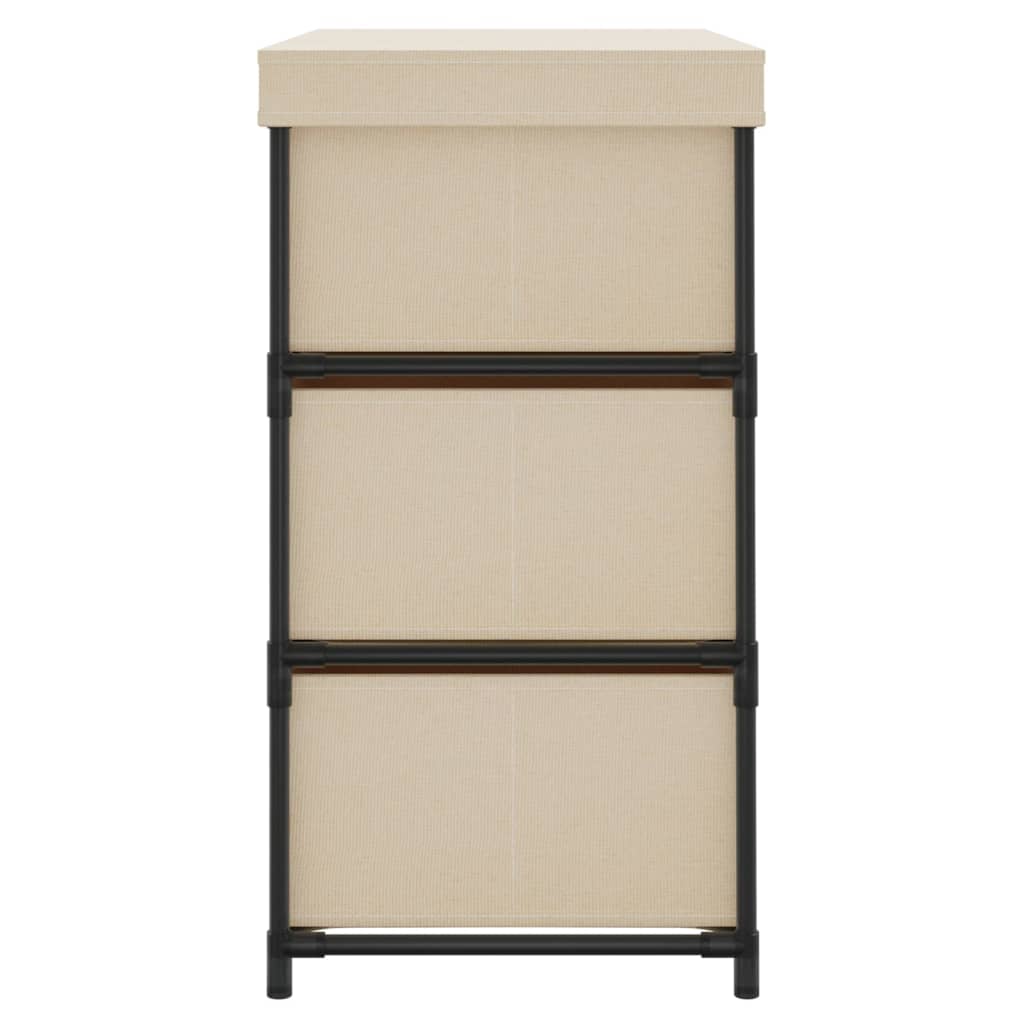 Armoire de rangement avec 6 tiroirs 55x29x55 cm Crème Acier - XIOS