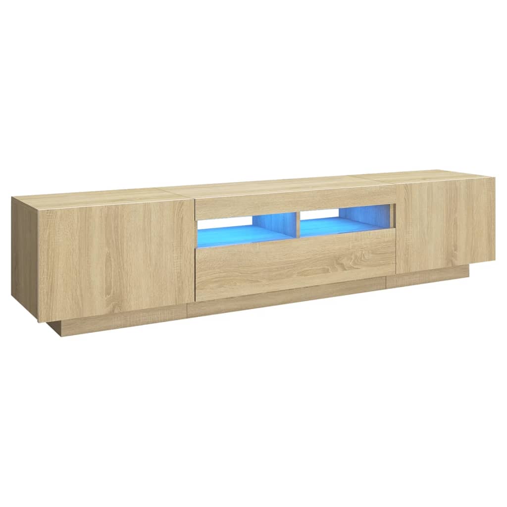 Meuble TV avec lumières LED Chêne sonoma 180x35x40 cm - XIOS