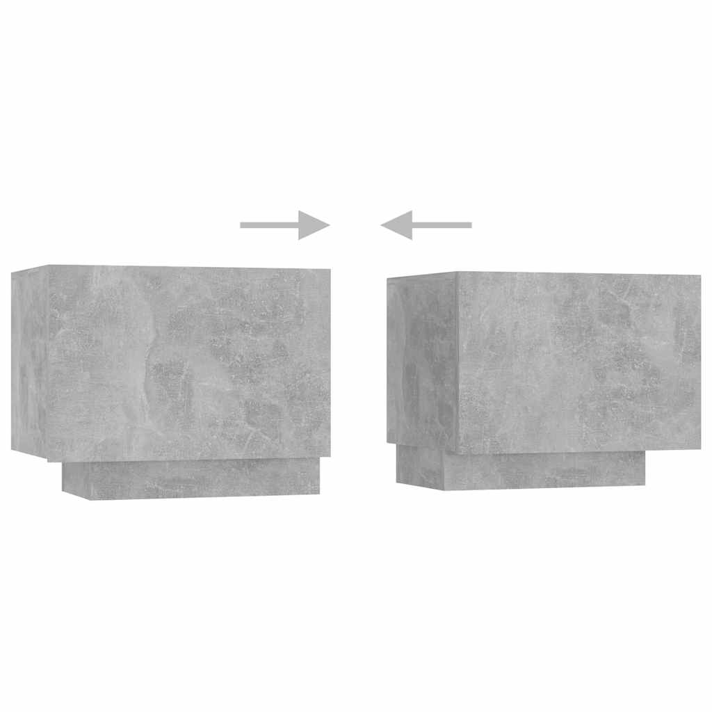 Meuble TV avec lumières LED Gris béton 260x35x40 cm - XIOS