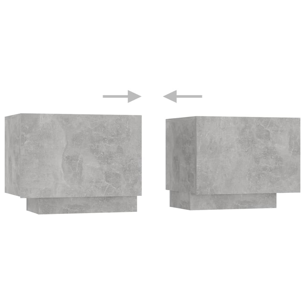 Meuble TV avec lumières LED Gris béton 300x35x40 cm - XIOS