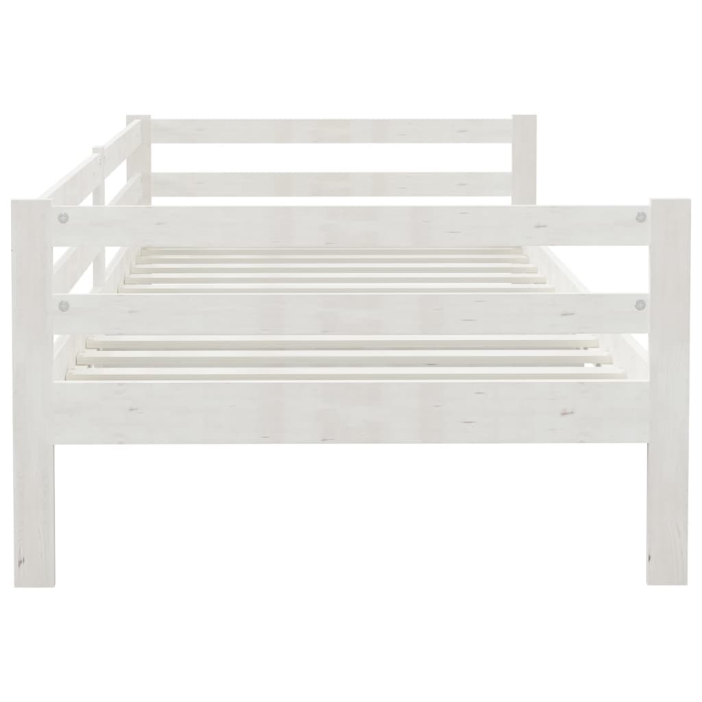 Lit de jour sans matelas blanc bois de pin massif 90x200 cm - XIOS