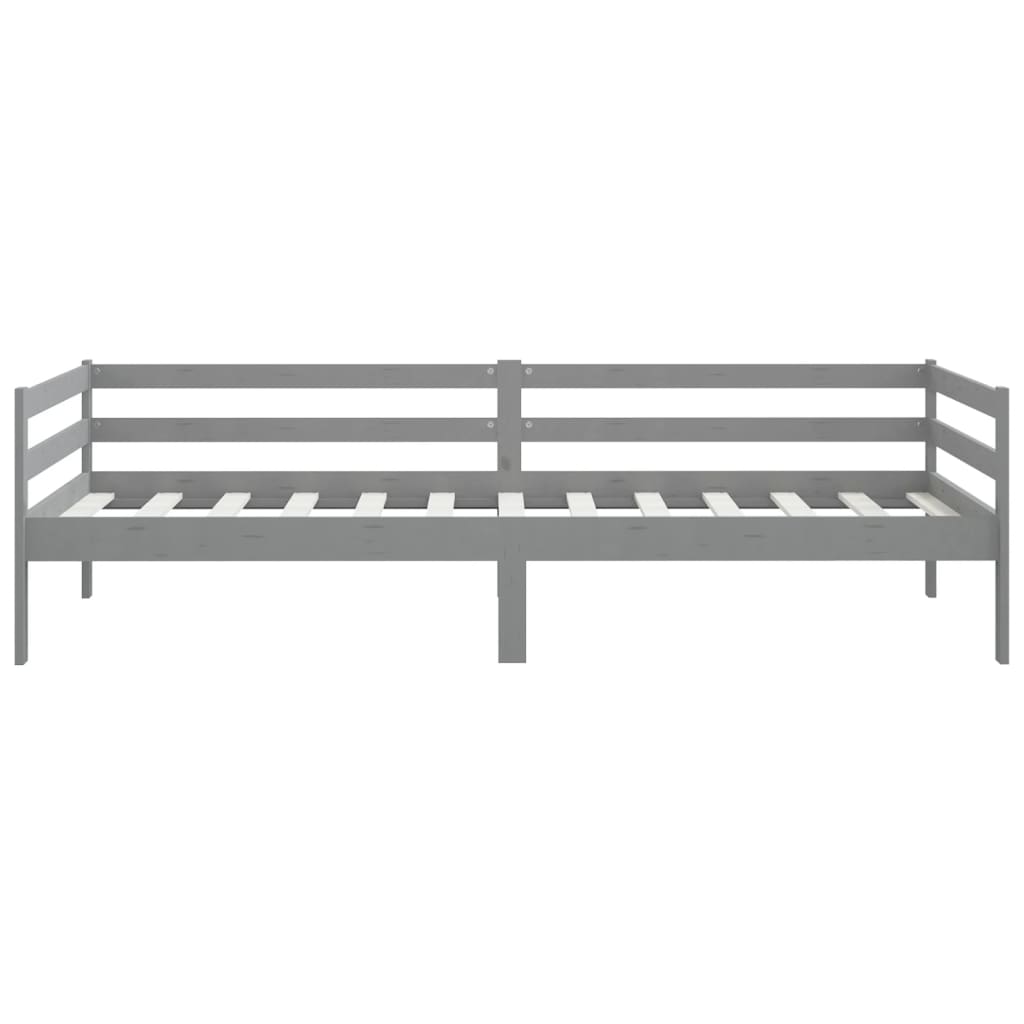 Lit de jour sans matelas gris bois de pin massif 90x200 cm - XIOS