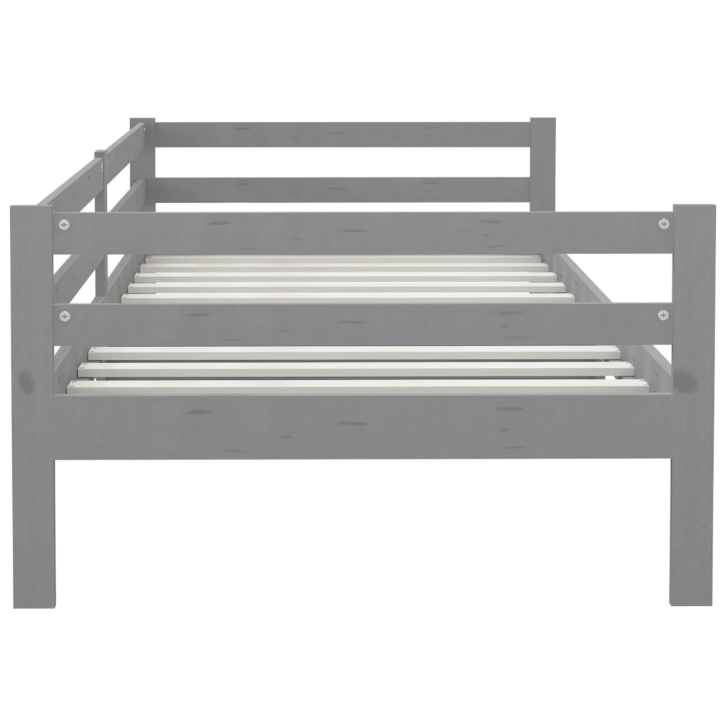 Lit de jour sans matelas gris bois de pin massif 90x200 cm - XIOS