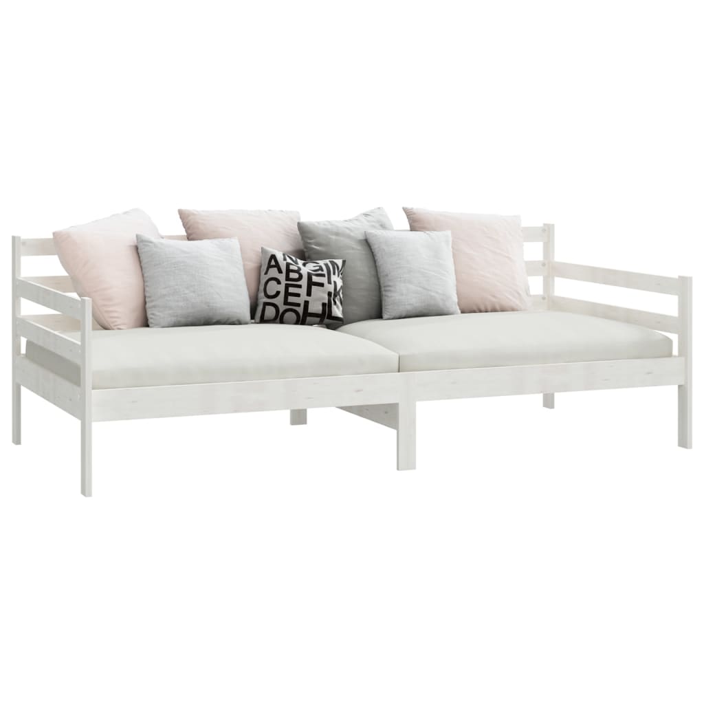 Lit de jour sans matelas blanc bois de pin massif 90x200 cm - XIOS