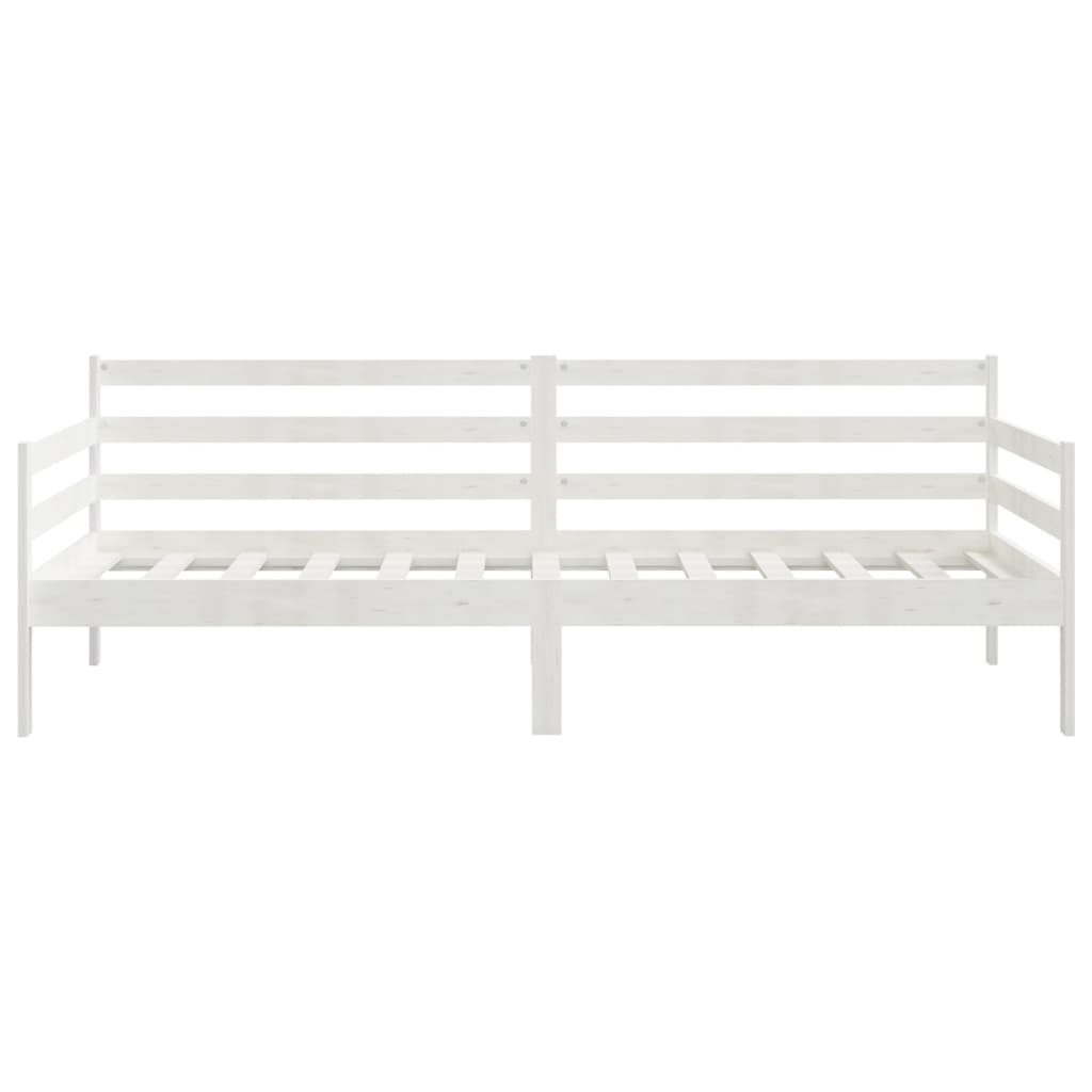 Lit de jour sans matelas blanc bois de pin massif 90x200 cm - XIOS
