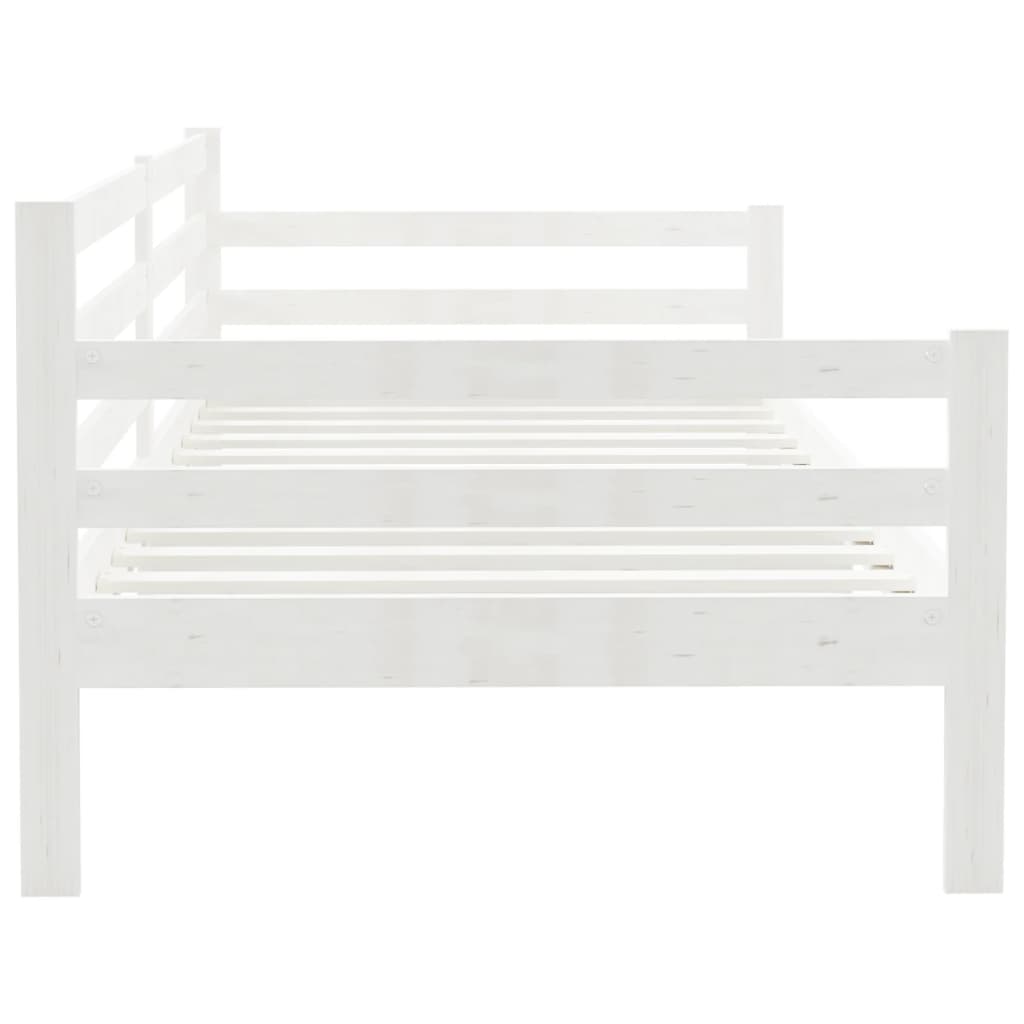 Lit de jour sans matelas blanc bois de pin massif 90x200 cm - XIOS