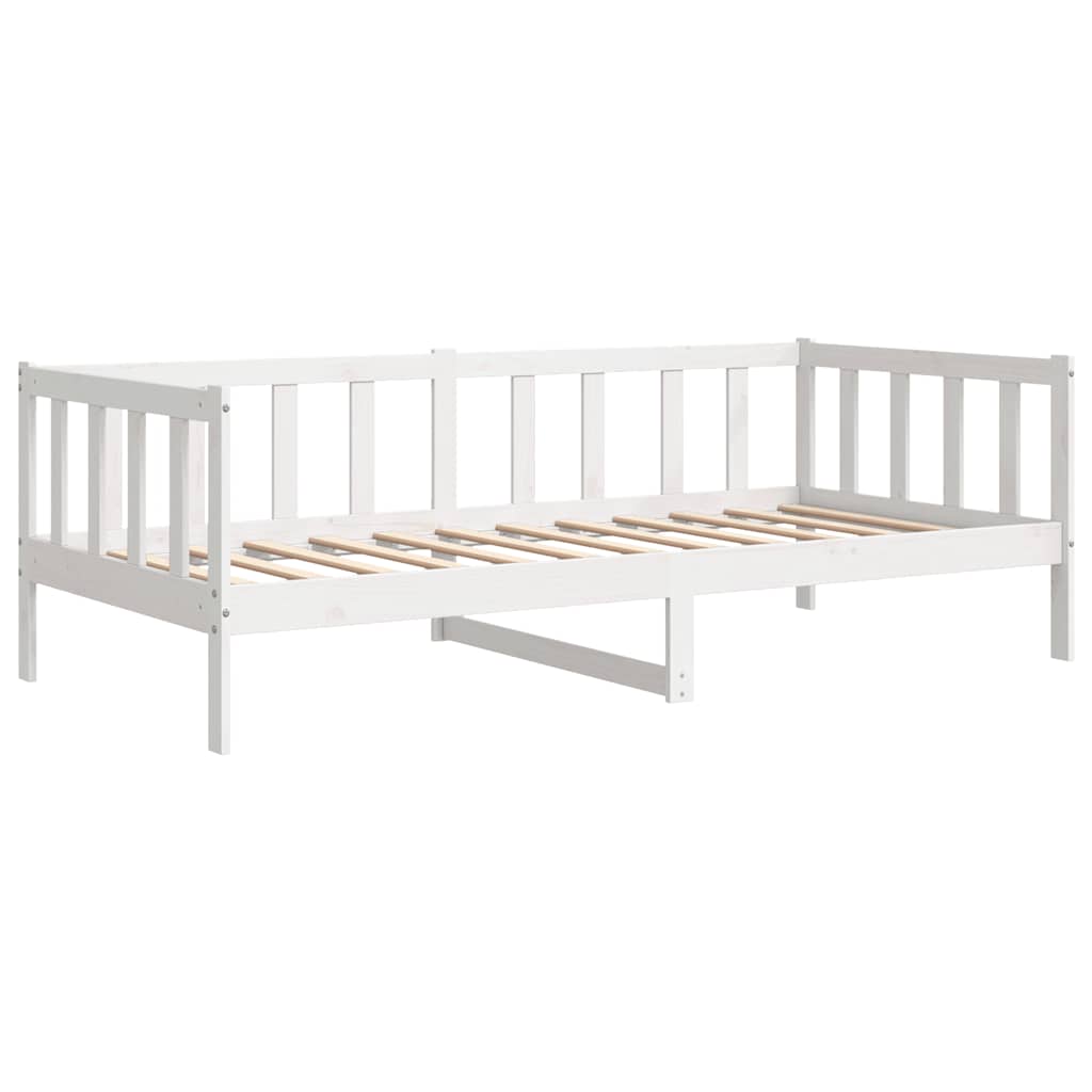 Lit de jour sans matelas blanc bois de pin massif 90x200 cm - XIOS