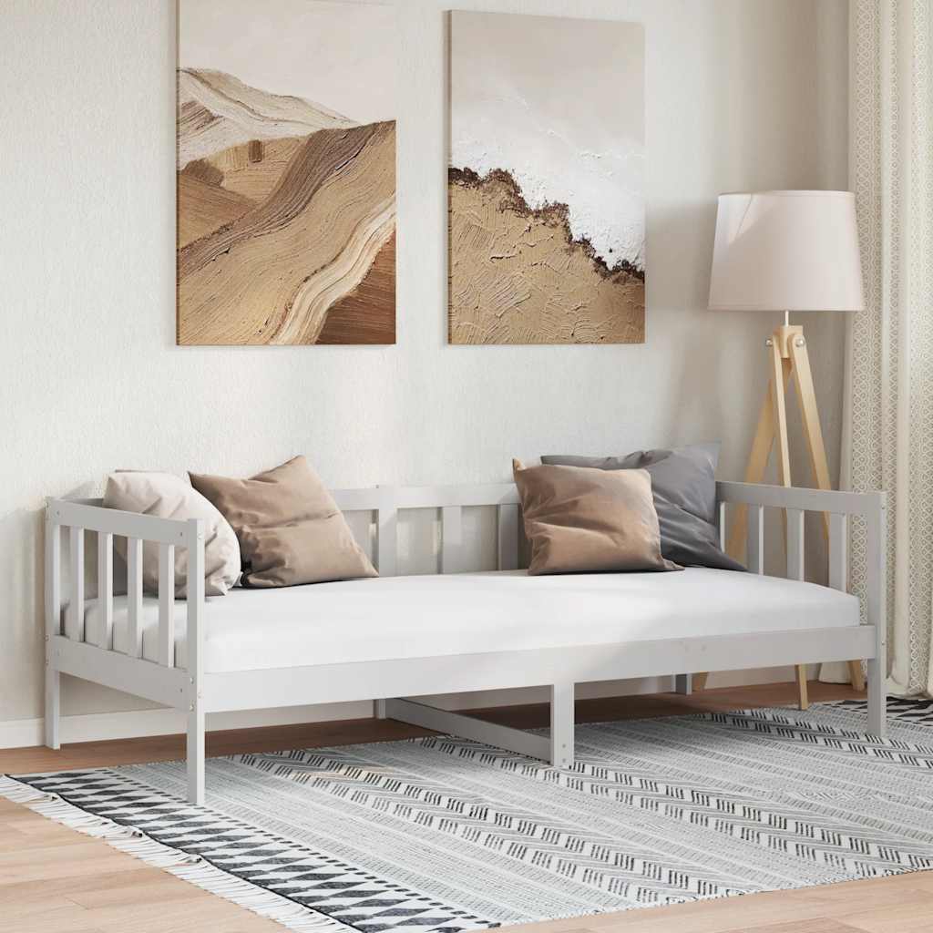 Lit de jour sans matelas blanc bois de pin massif 90x200 cm - XIOS