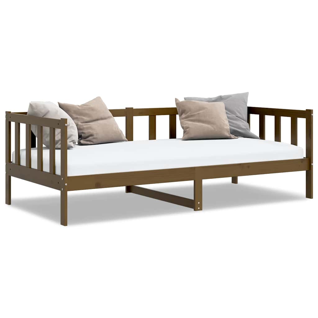 Lit de jour sans matelas marron miel bois pin massif 90x200 cm - XIOS