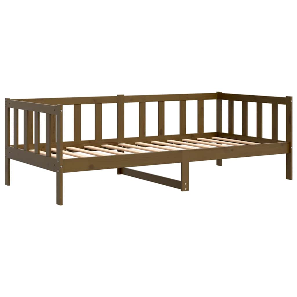Lit de jour sans matelas marron miel bois pin massif 90x200 cm - XIOS