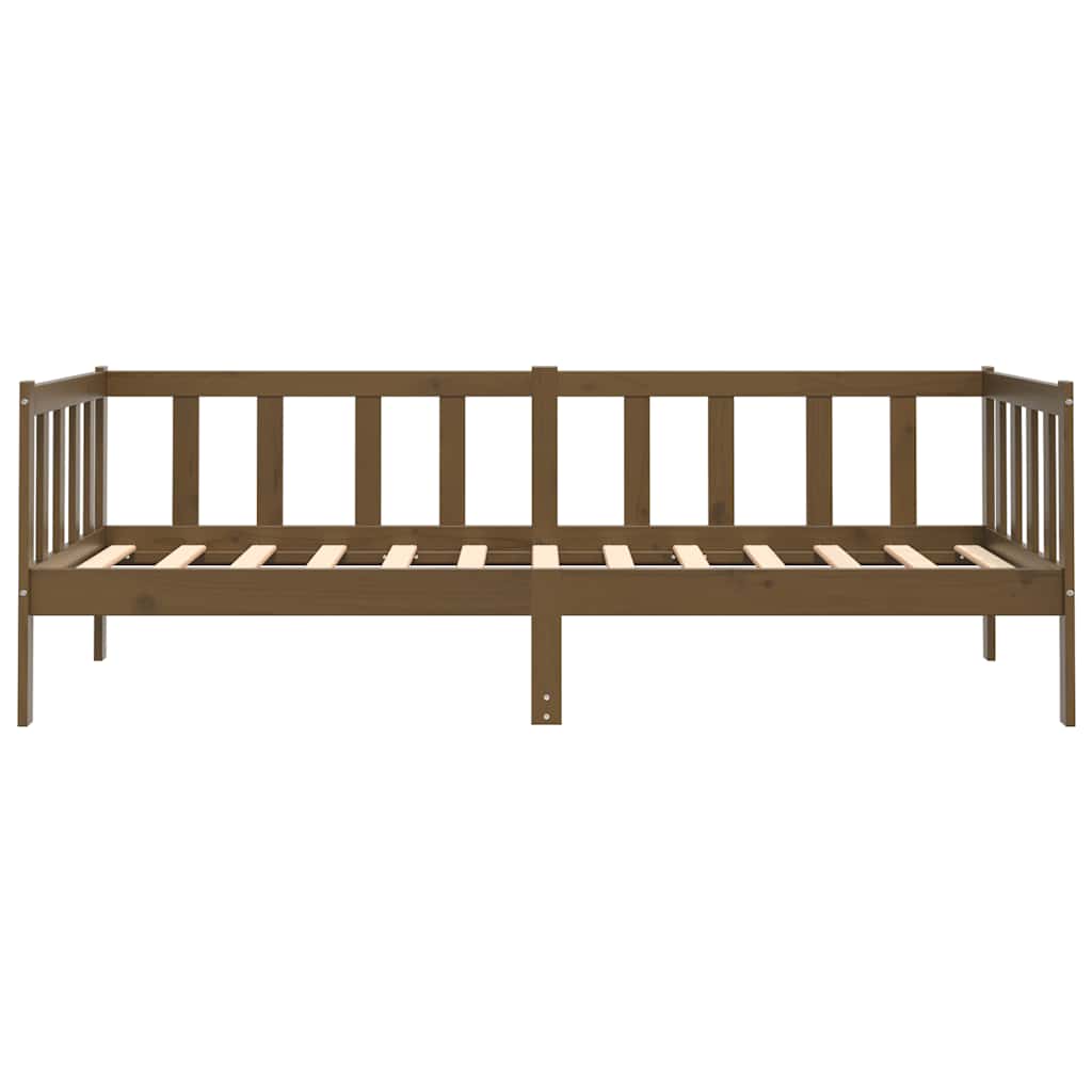 Lit de jour sans matelas marron miel bois pin massif 90x200 cm - XIOS