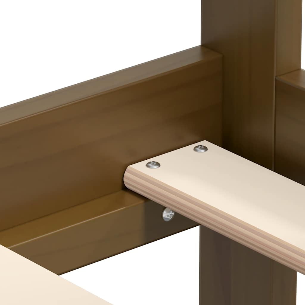 Lit de jour sans matelas marron miel bois pin massif 90x200 cm - XIOS