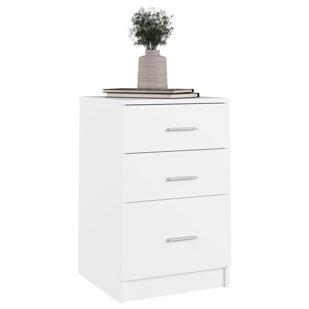 Table de chevet Blanc 40x40x63 cm Bois d’ingénierie - XIOS