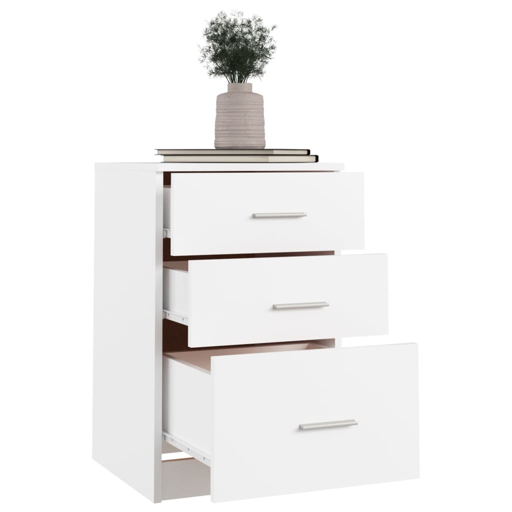 Table de chevet Blanc 40x40x63 cm Bois d’ingénierie - XIOS