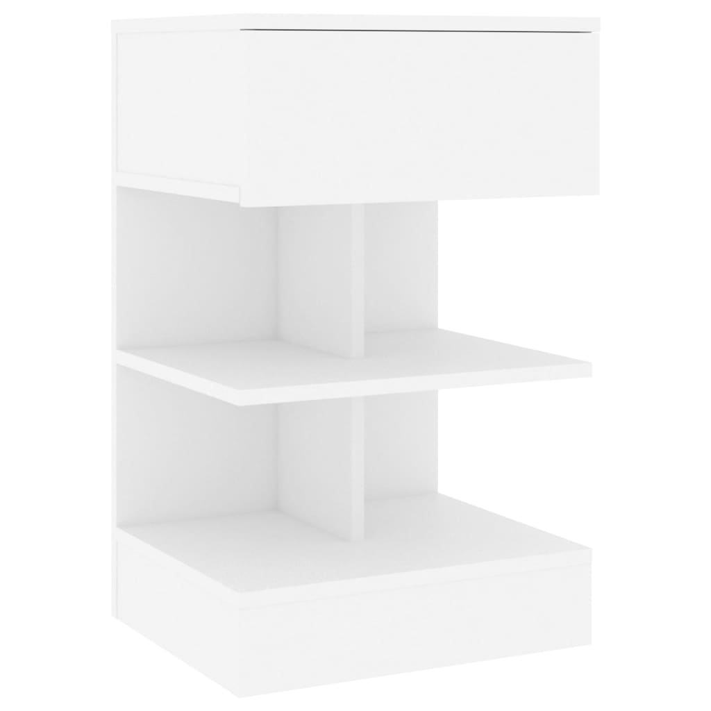 Table de chevet Blanc 40x35x65 cm Bois d’ingénierie - XIOS