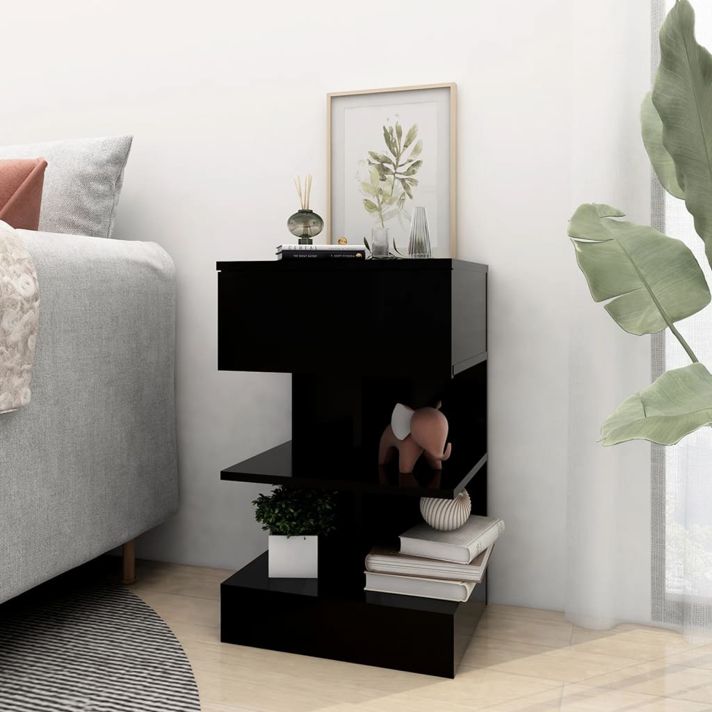 Tables de chevet 2 pcs Noir 40x35x65 cm - XIOS