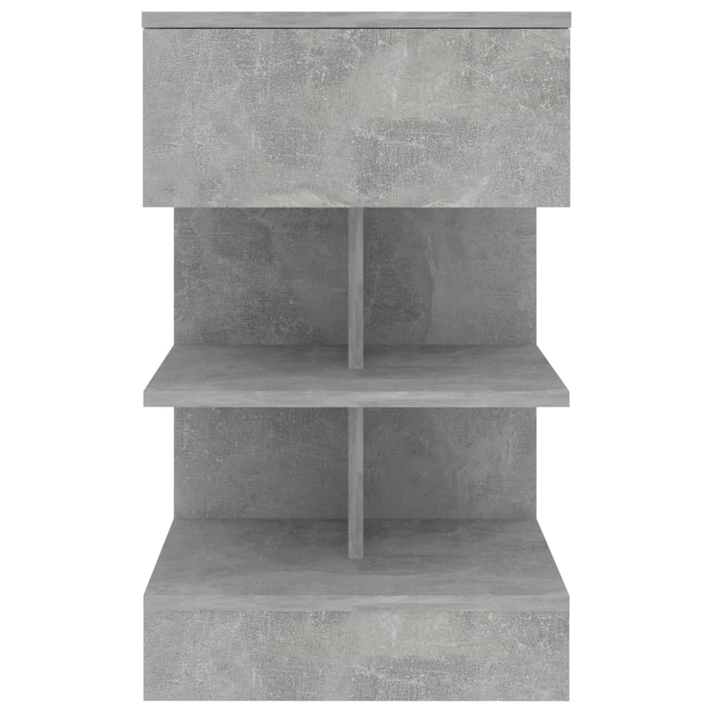 Tables de chevet 2 pcs Gris béton 40x35x65 cm - XIOS