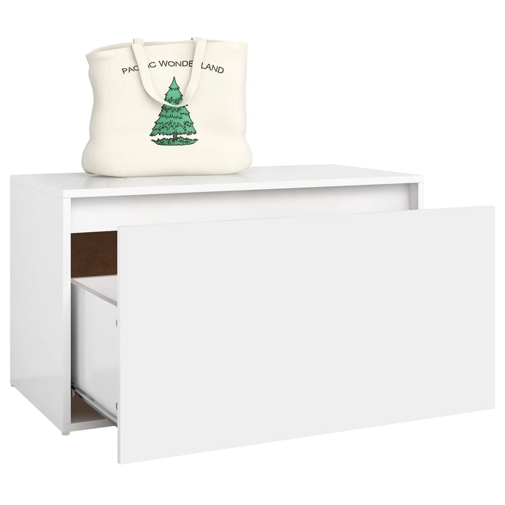 Banc d'entrée 80x40x45 cm Blanc Bois d’ingénierie - XIOS