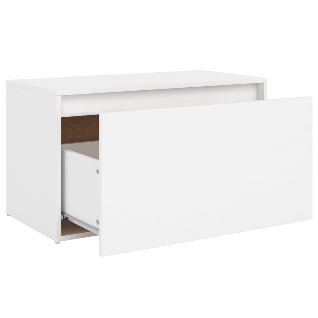 Banc d'entrée 80x40x45 cm Blanc Bois d’ingénierie - XIOS