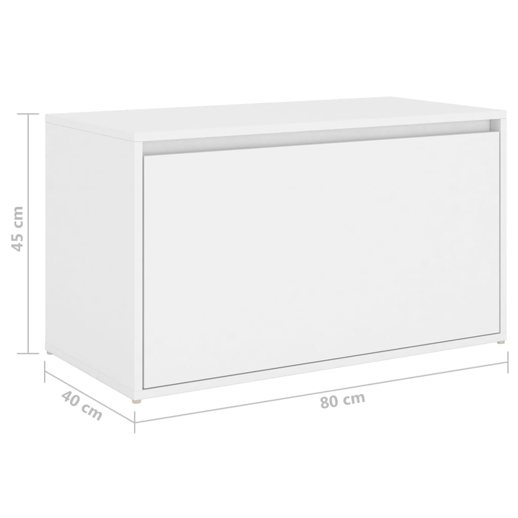 Banc d'entrée 80x40x45 cm Blanc Bois d’ingénierie - XIOS