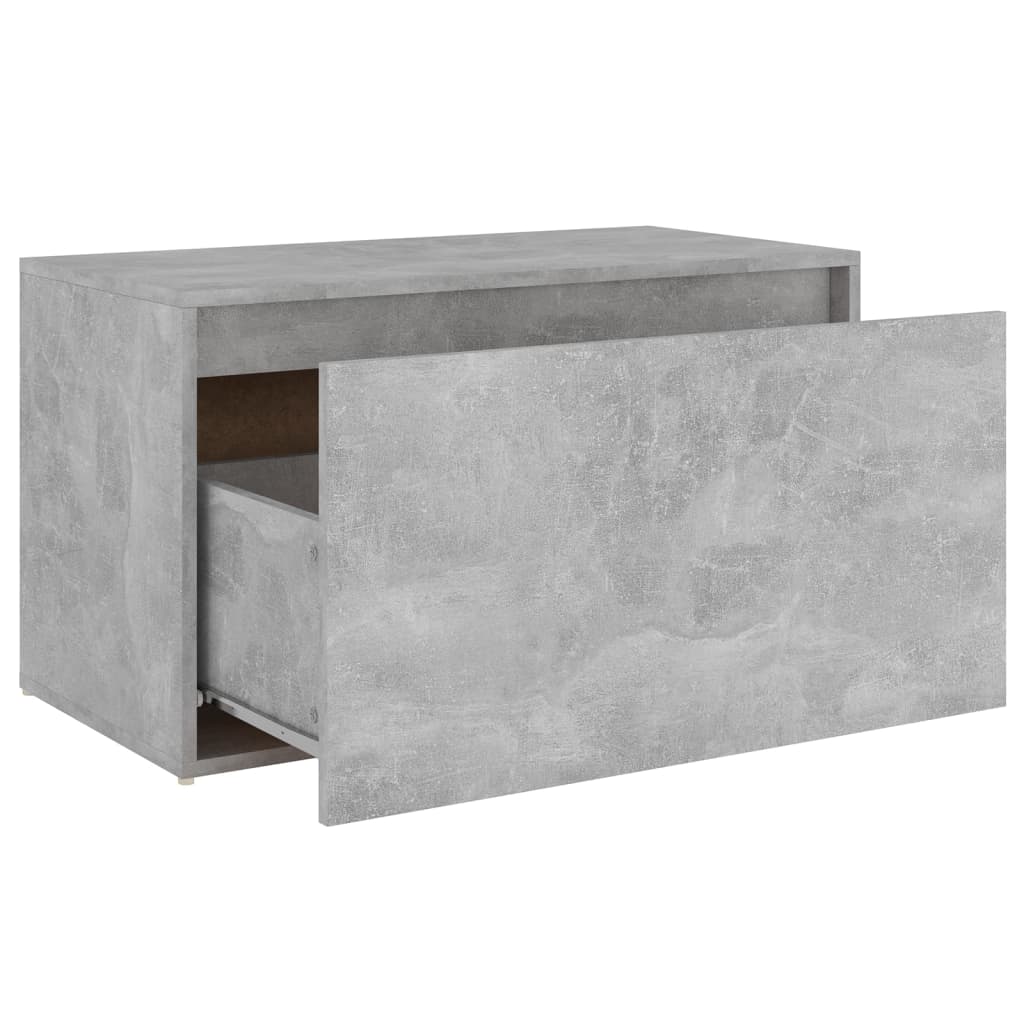 Banc d'entrée 80x40x45 cm Gris béton Bois d'ingénierie - XIOS