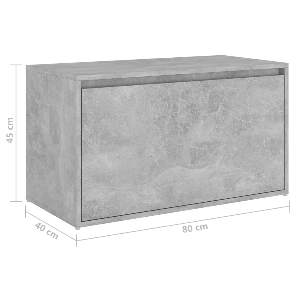 Banc d'entrée 80x40x45 cm Gris béton Bois d'ingénierie - XIOS