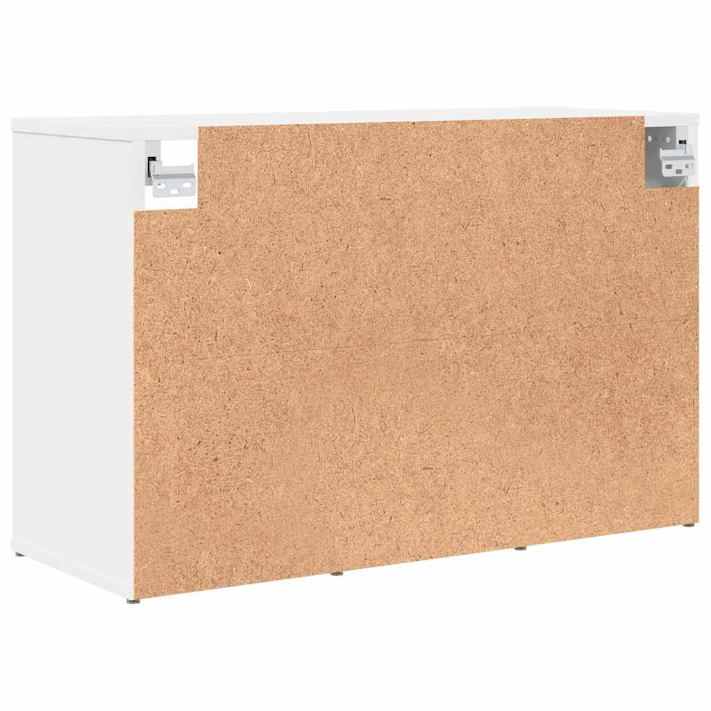 Cabinet à chaussures Blanc 77,5 x 30 x 51 cm Bois d'ingénierie - XIOS