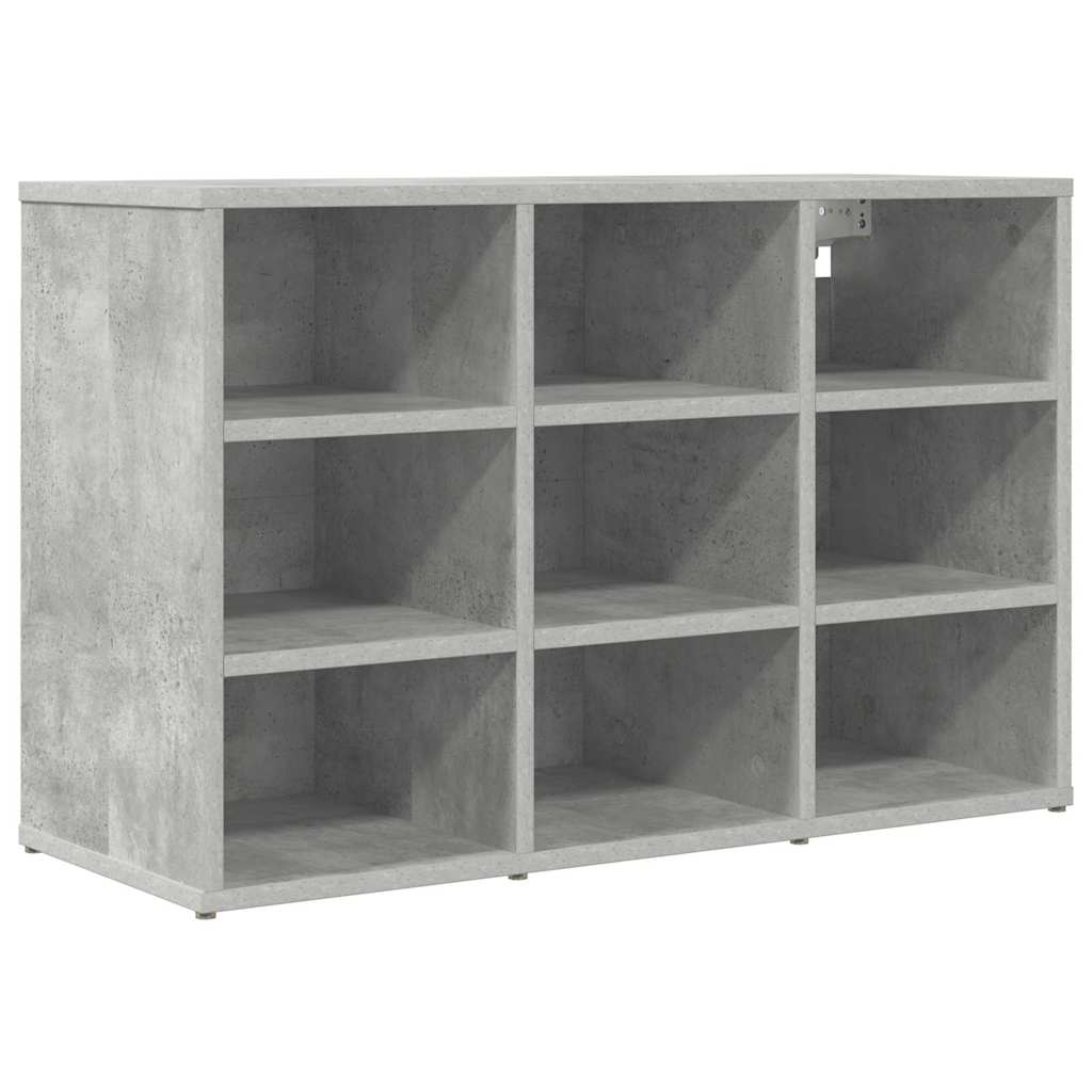 Cabinet à chaussures avec étagère Gris béton 77,5 x 30 x 51 cm