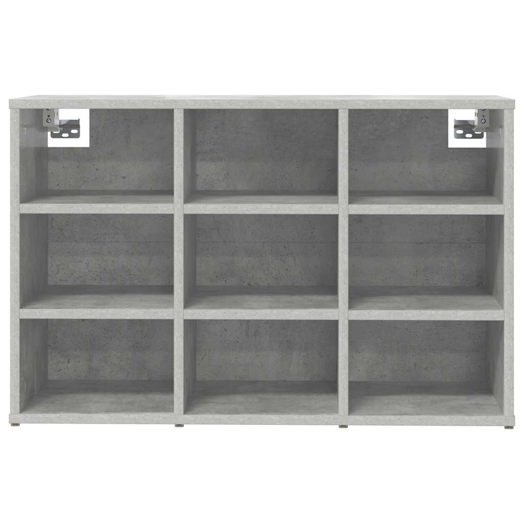 Cabinet à chaussures avec étagère Gris béton 77,5 x 30 x 51 cm