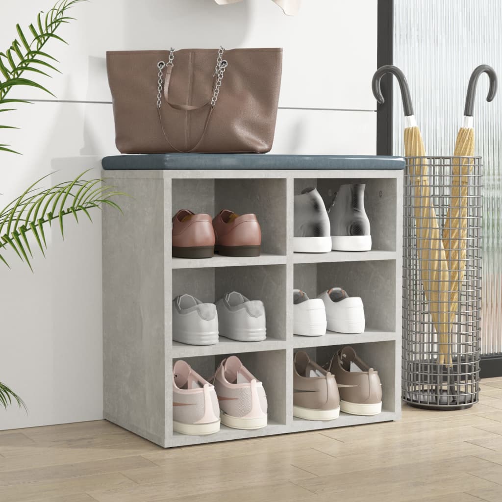 Armoire à chaussures Gris béton 52,5x30x50 cm - XIOS