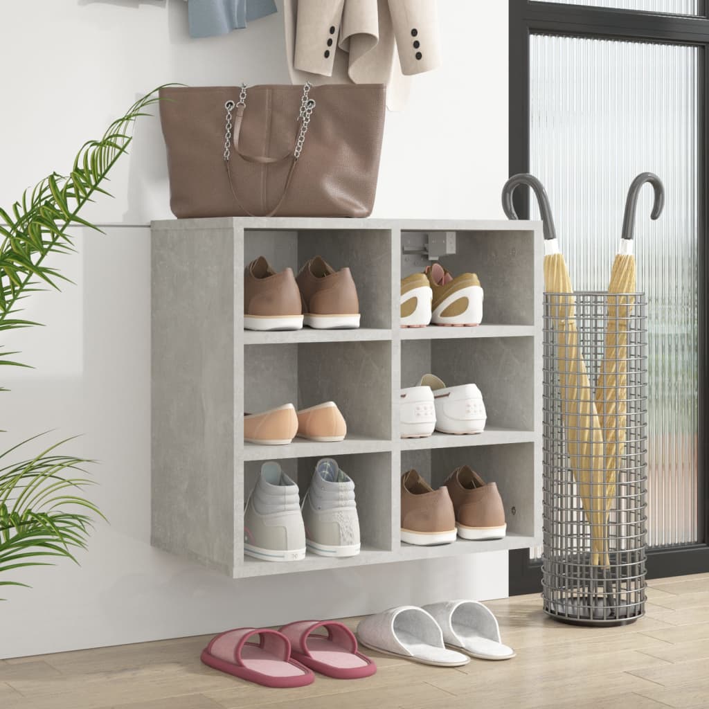 Armoire à chaussures Gris béton 52,5x30x50 cm - XIOS