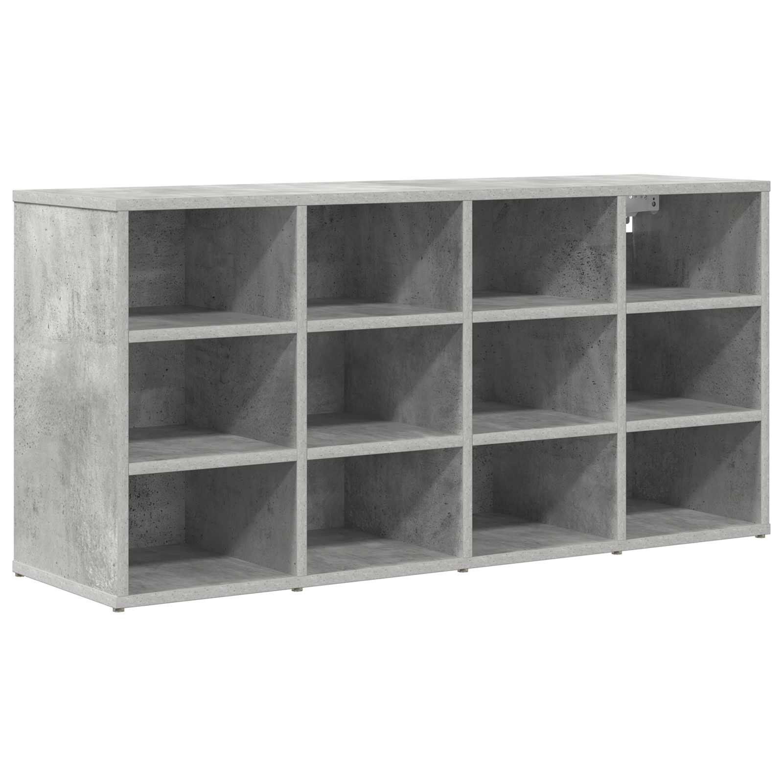 Cabinet à chaussures avec étagère Gris béton 103 x 30 x 51 cm - XIOS