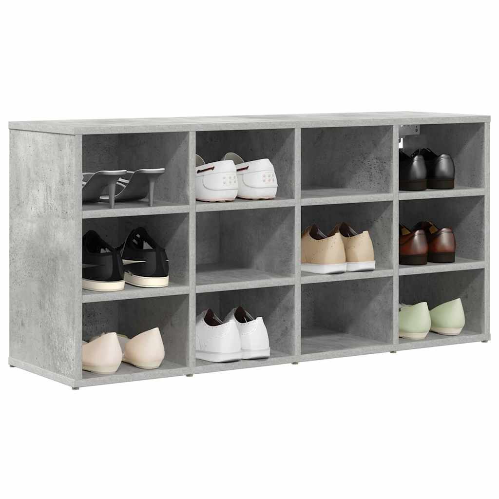 Cabinet à chaussures avec étagère Gris béton 103 x 30 x 51 cm - XIOS