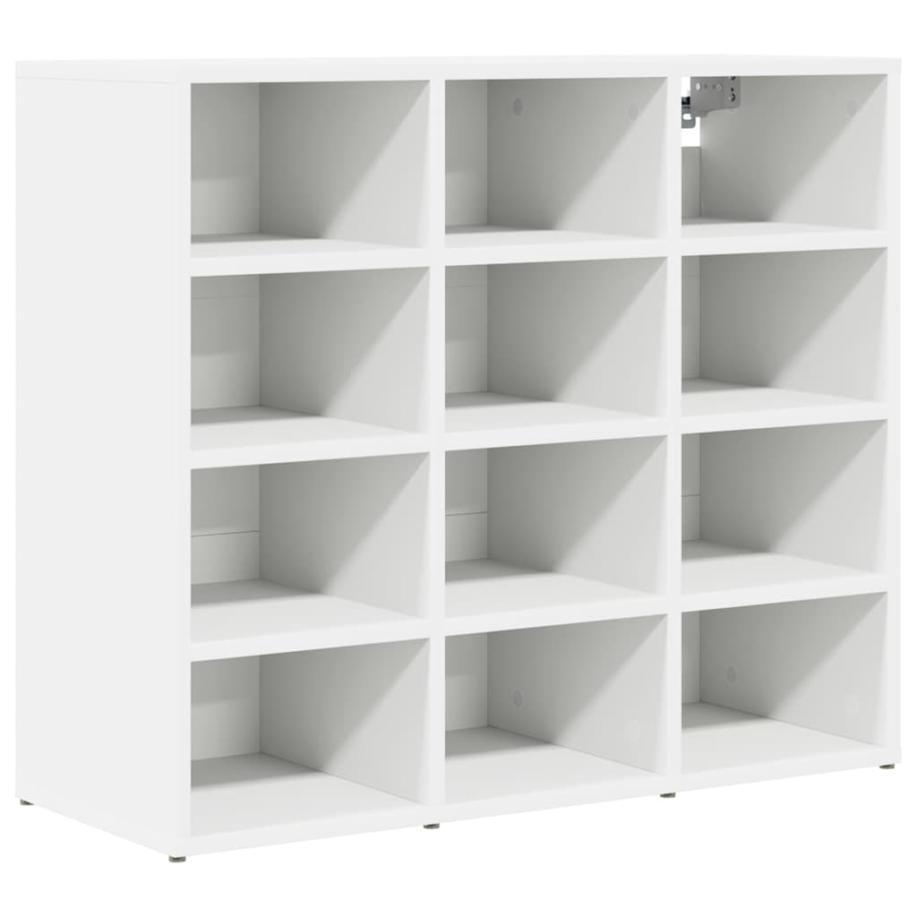 Cabinet à chaussures Blanc 77,5 x 30 x 67 cm Bois d'ingénierie