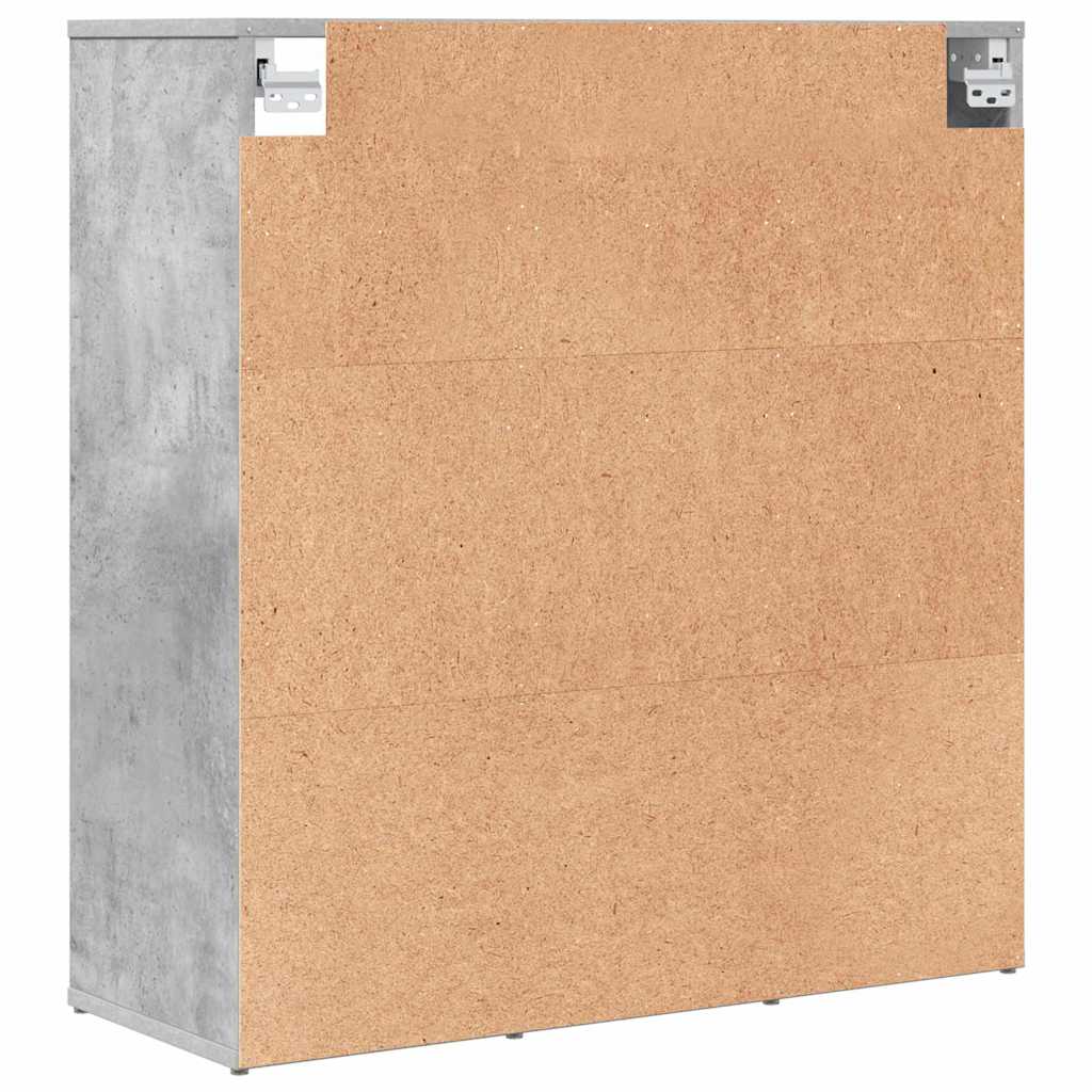 Cabinet à chaussures Gris béton 77,5 x 30 x 83,5 cm - XIOS