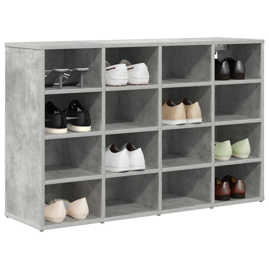 Cabinet à chaussures avec étagère Gris béton 103 x 30 x 67 cm - XIOS