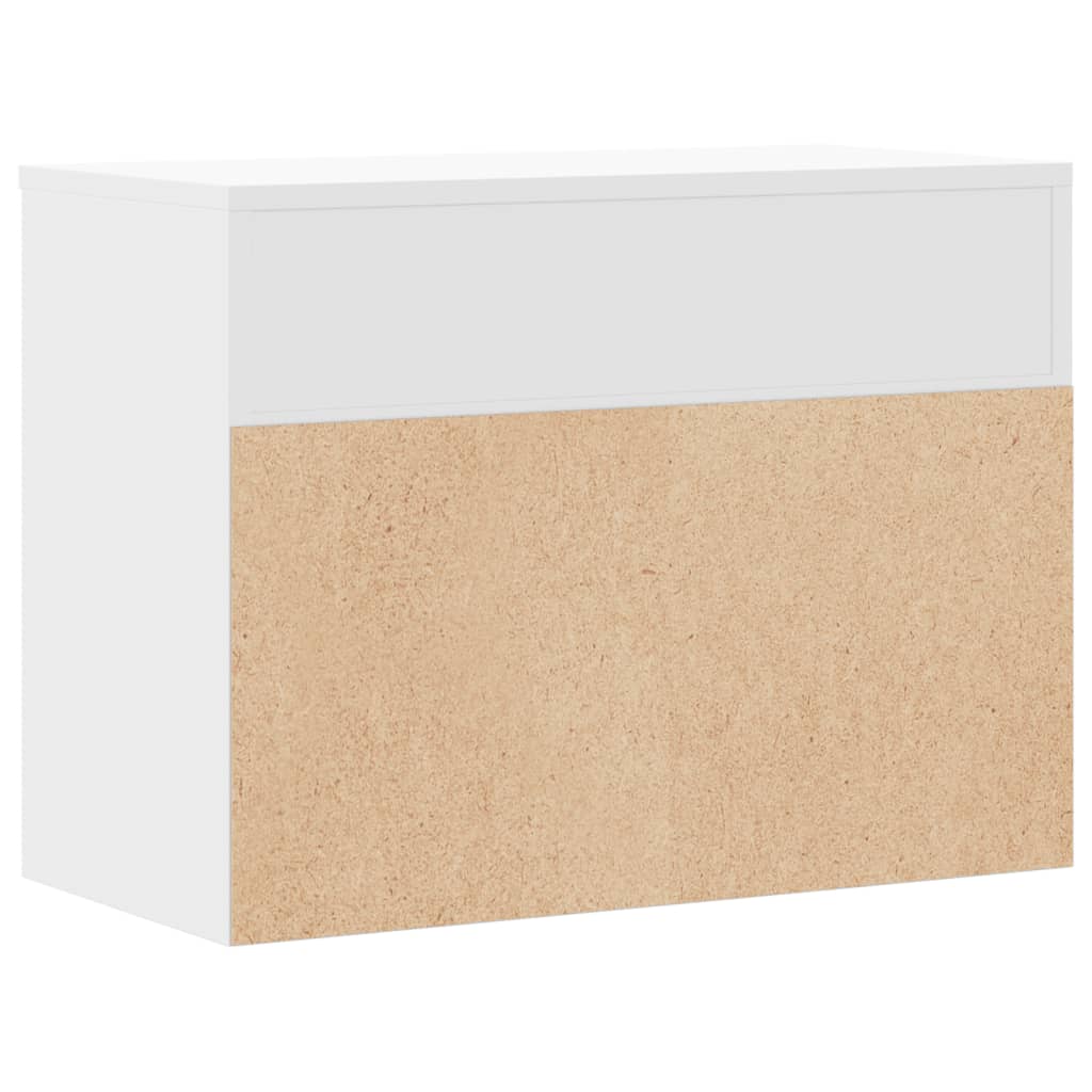 Banc à chaussures Blanc 60x30x45 cm Bois d’ingénierie - XIOS