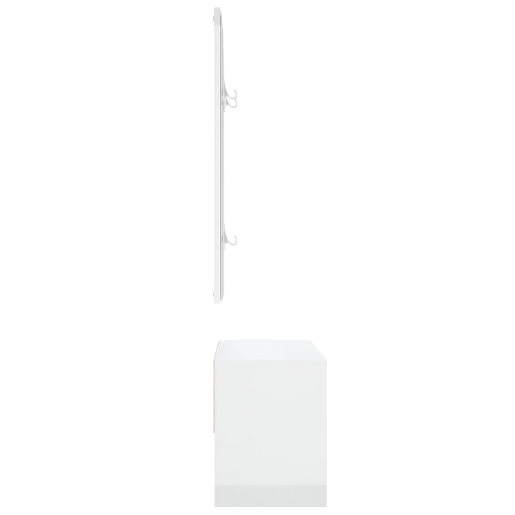 Ensemble de meubles de couloir Blanc brillant Bois d'ingénierie - XIOS